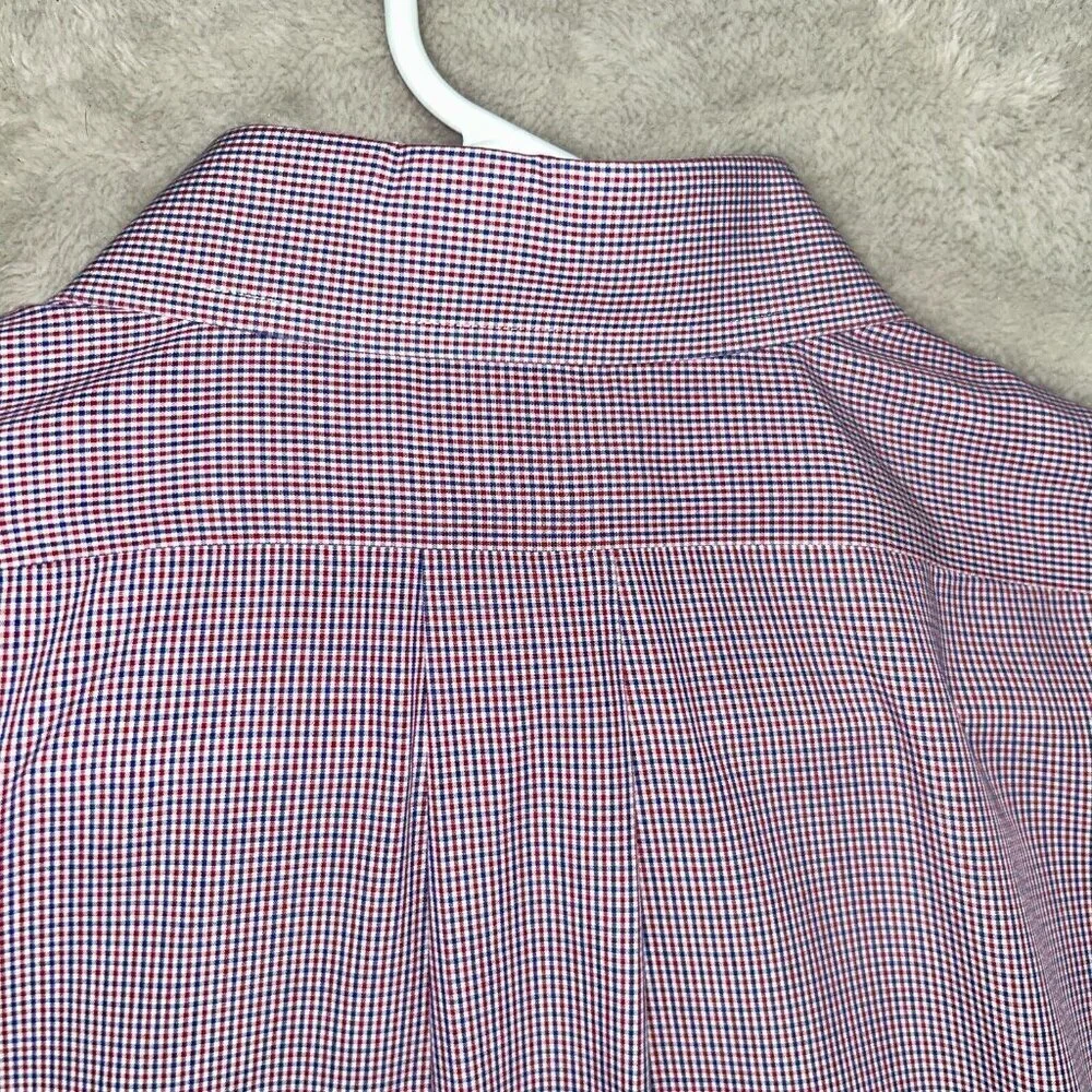 Brooks Brothers Regent Long Sleeve Button Up Dress Shirt Mens 16/34 Red White - Picture 8 of 9